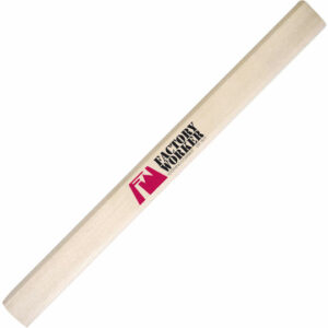 Promotional carpenter pencils in natural with printed logo on white background