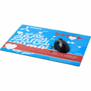 Q-Mat A4 promotional counter mats with mouse on top placed on a white background