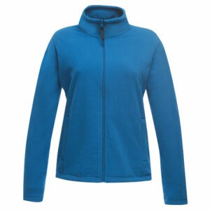 Regatta women's promotional micro fleeces in blue on a white background